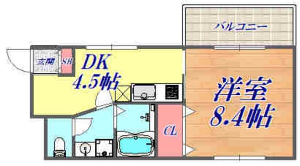 フラミンガム武庫之荘の物件間取画像